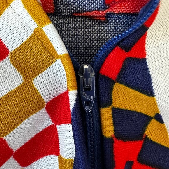 Alfred Weber 60s Vtg Dress Mod Size 8/S Geometric Multicolor Long Sleeve Gogo - Picture 15 of 16